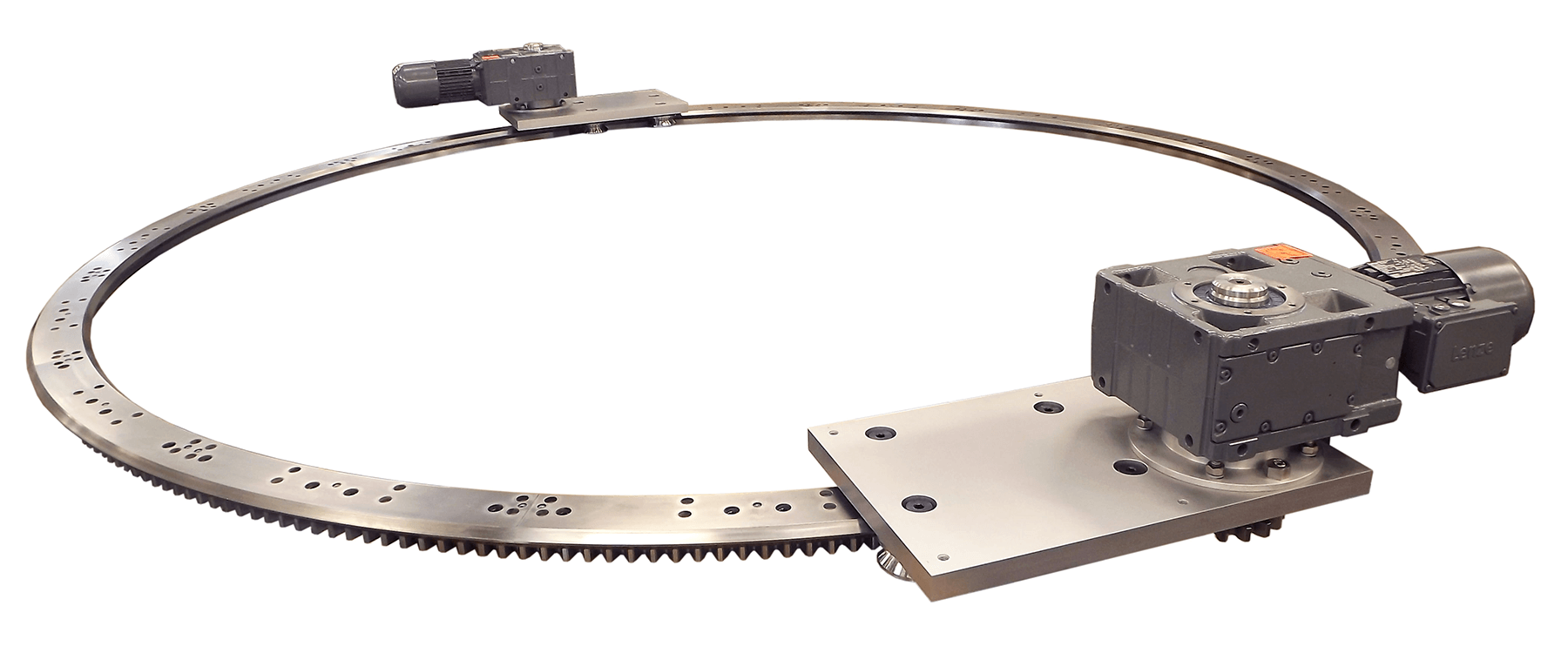 Large Diameter Ring Guides Integrated Rack and Pinion