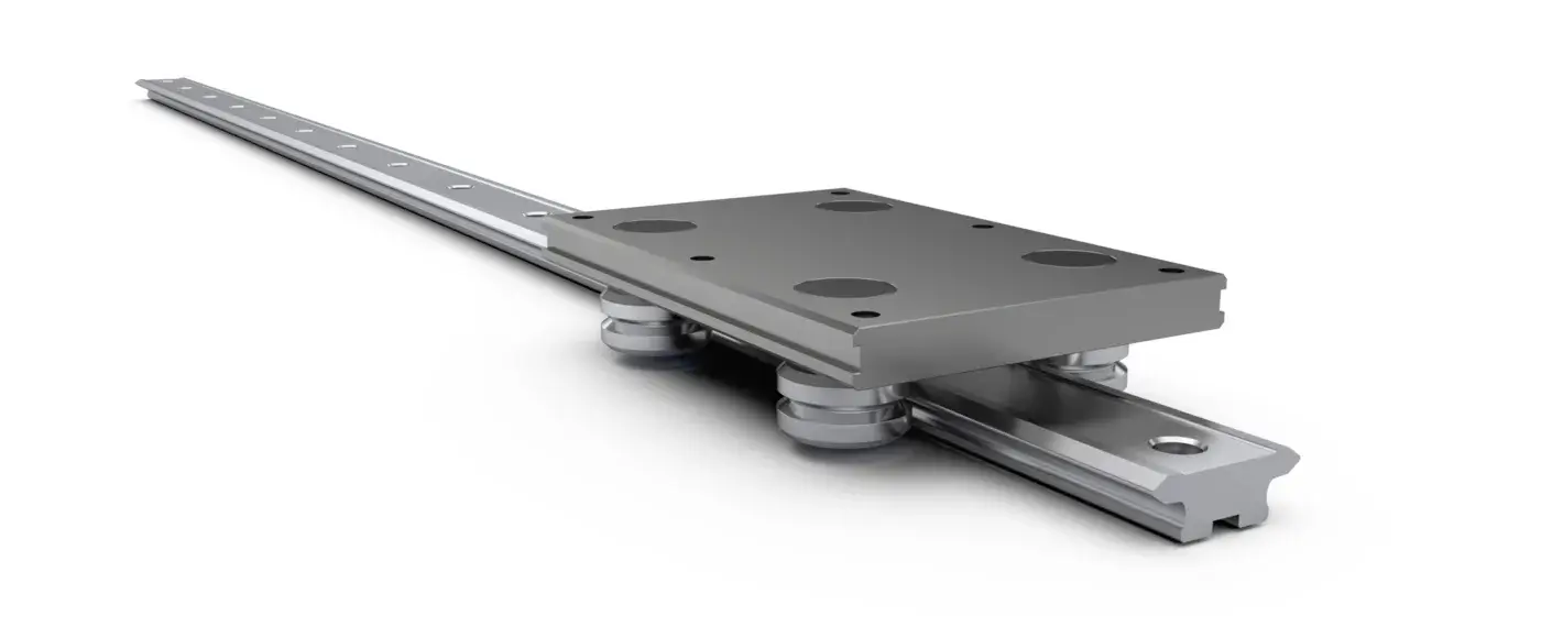 SL2 스테인리스 스틸 리니어 가이드 및 캐리지 측면도