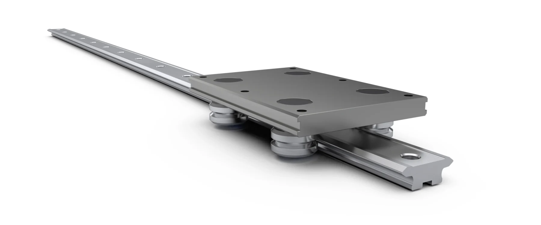 SL2 스테인리스 스틸 리니어 가이드 및 캐리지 측면도