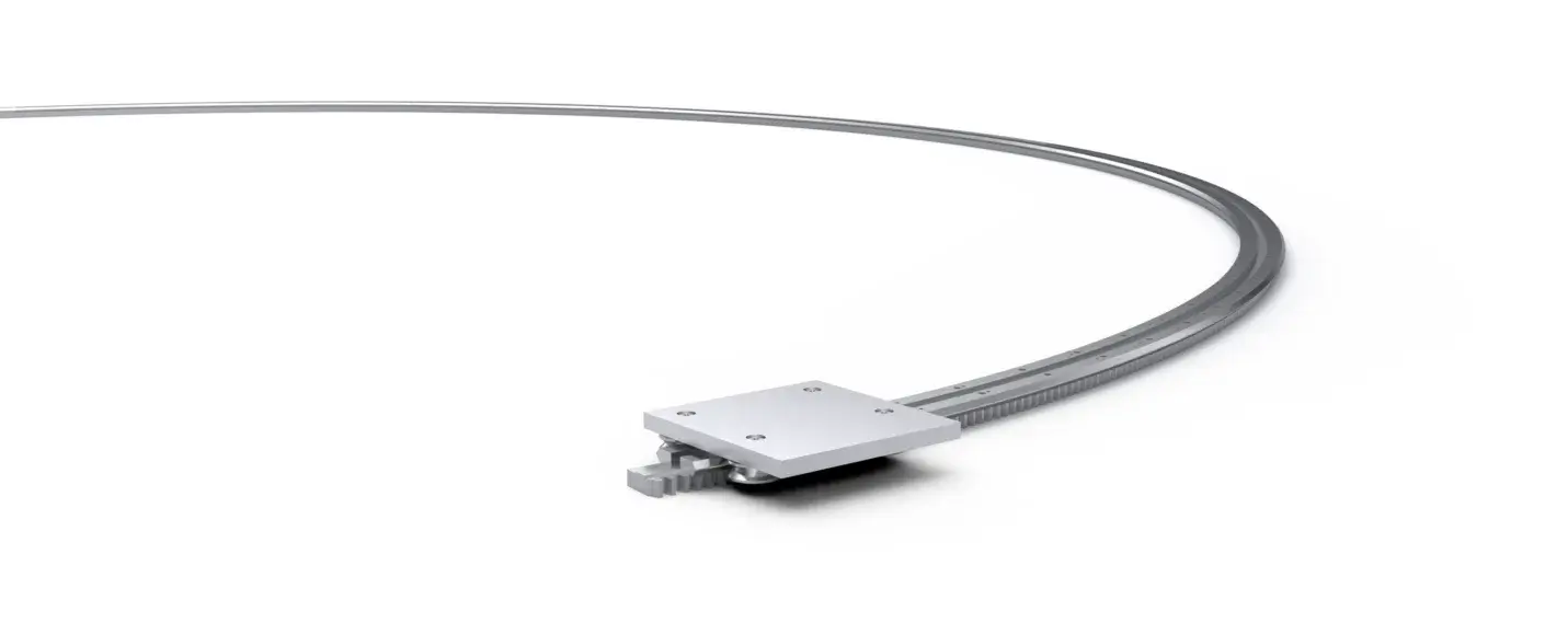 큰 직경의 링 가이드 및 세그먼트와 트랙 시스템 링과 캐리지 단면도