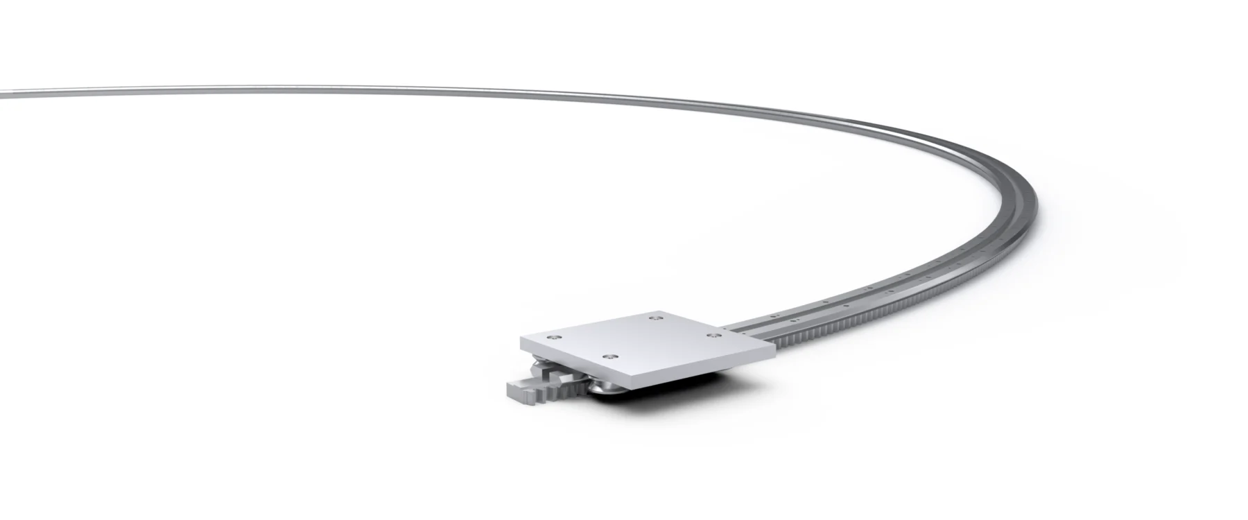 큰 직경의 링 가이드 및 세그먼트와 트랙 시스템 링과 캐리지 단면도