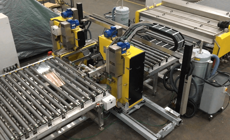 HepcoMotion - 높은 작업률과 산화방지의 모듈식 솔루션을 필요로 하는 거친 작업환경의 유리 씨밍(이음작업) 어플리케이션