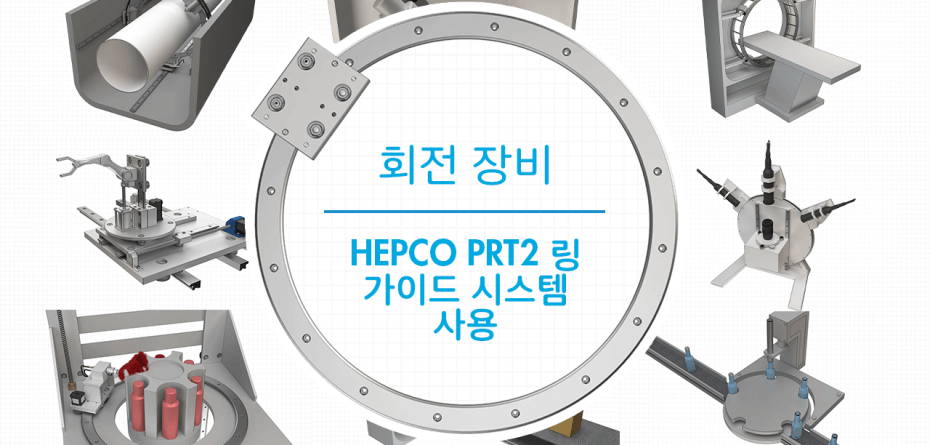 HepcoMotion - PRT2 곡선형 가이드를 사용하는 회전 장비