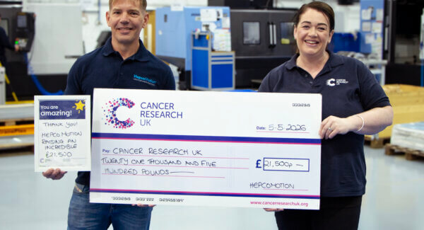 HepcoMotion - HepcoMotion, 영국 암 연구 재단(Cancer Research UK)을 위해 21,500파운드를 모금했다
